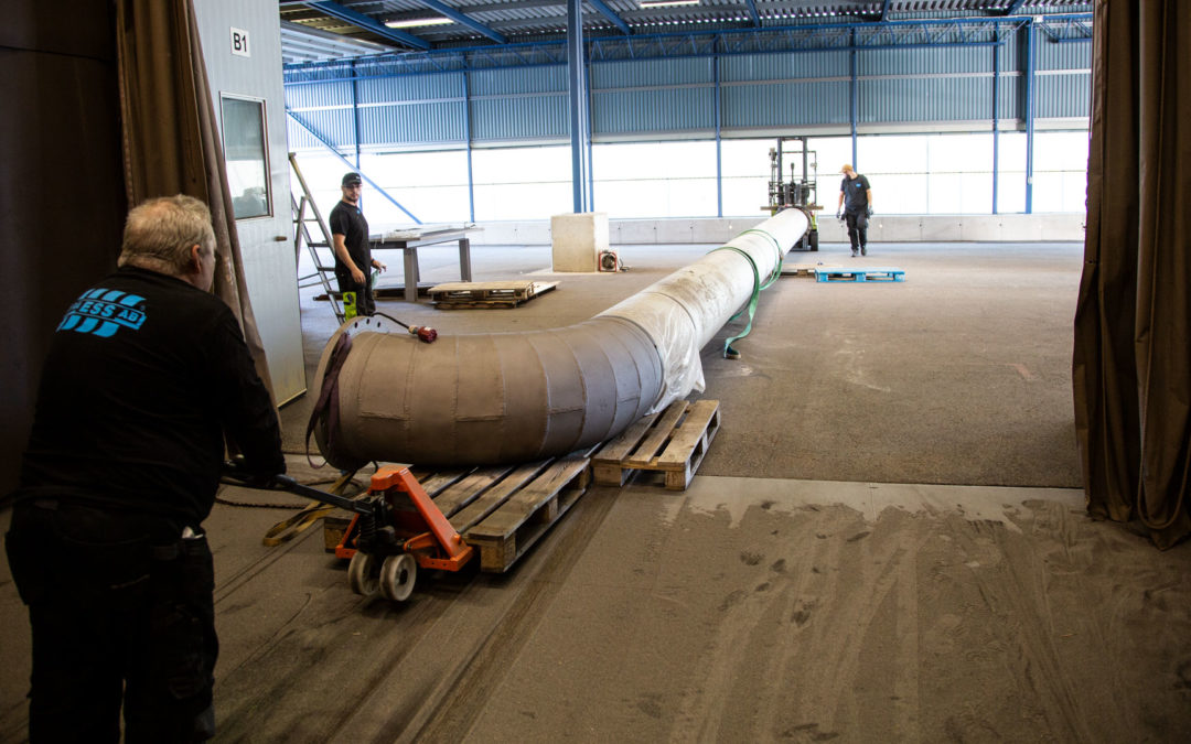Blästring och säker logistik på anläggningen